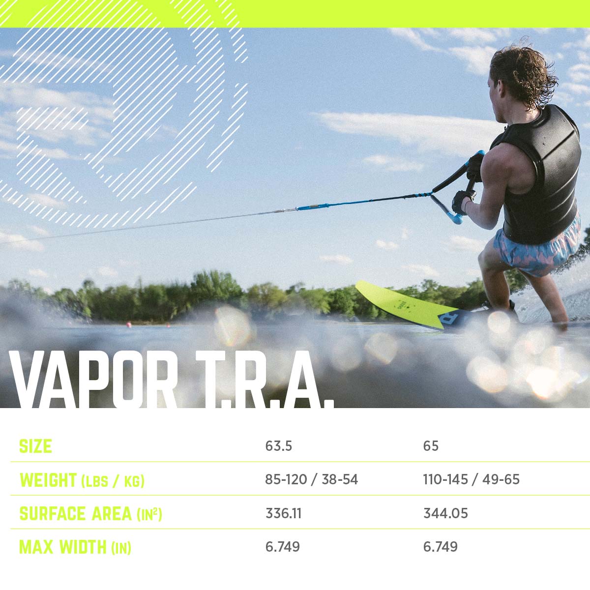 Radar T.R.A. Vapor Water Ski 2025