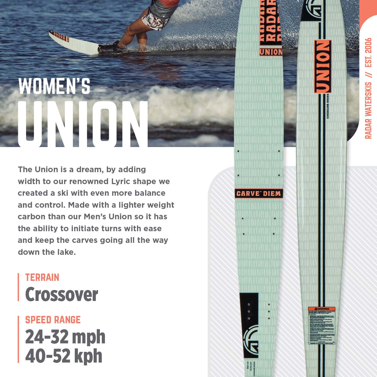 Radar Women's Union w/ Lyric BOA & Lyric BOA ARTP Water Ski Package 2025