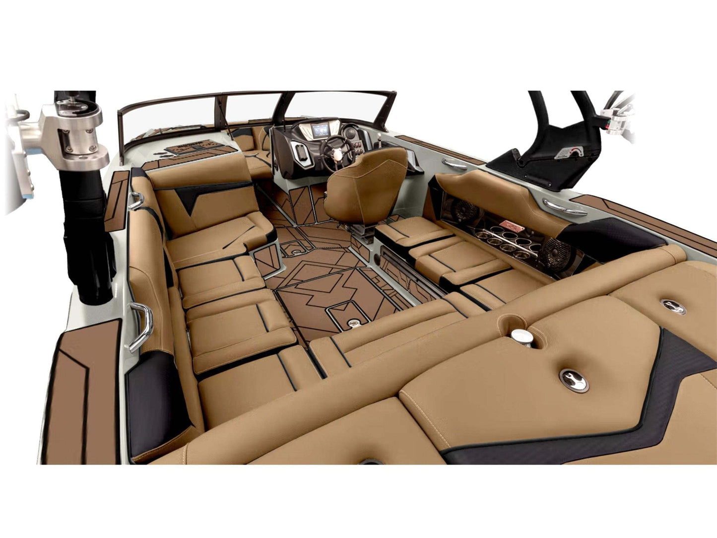 2025 Supreme S240 - Onyx Black Flake / Stone Grey - BoardCo Boats