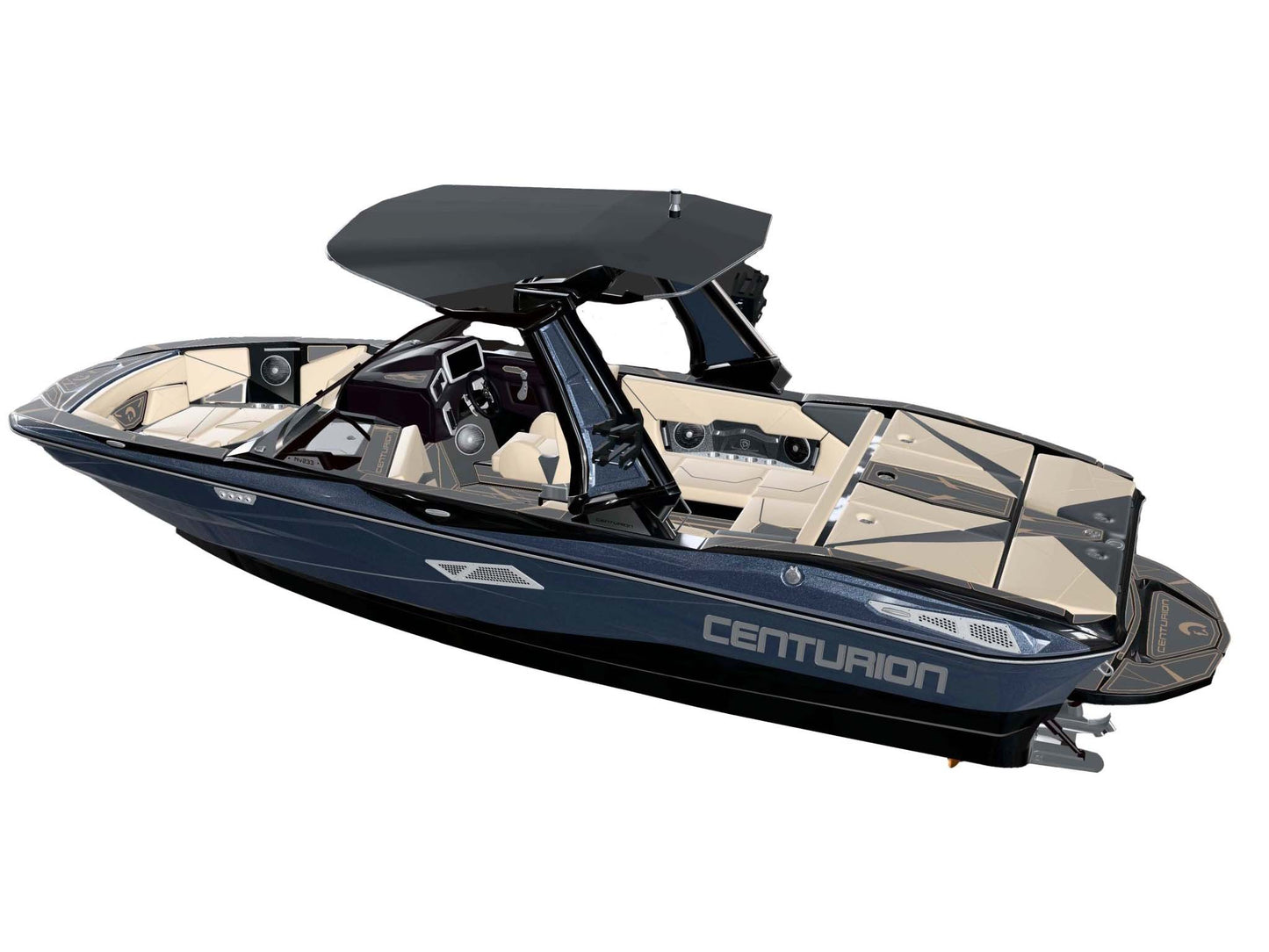 2026 Centurion Nv243 - Steel Blue Flake / Onyx Black - BoardCo Boats