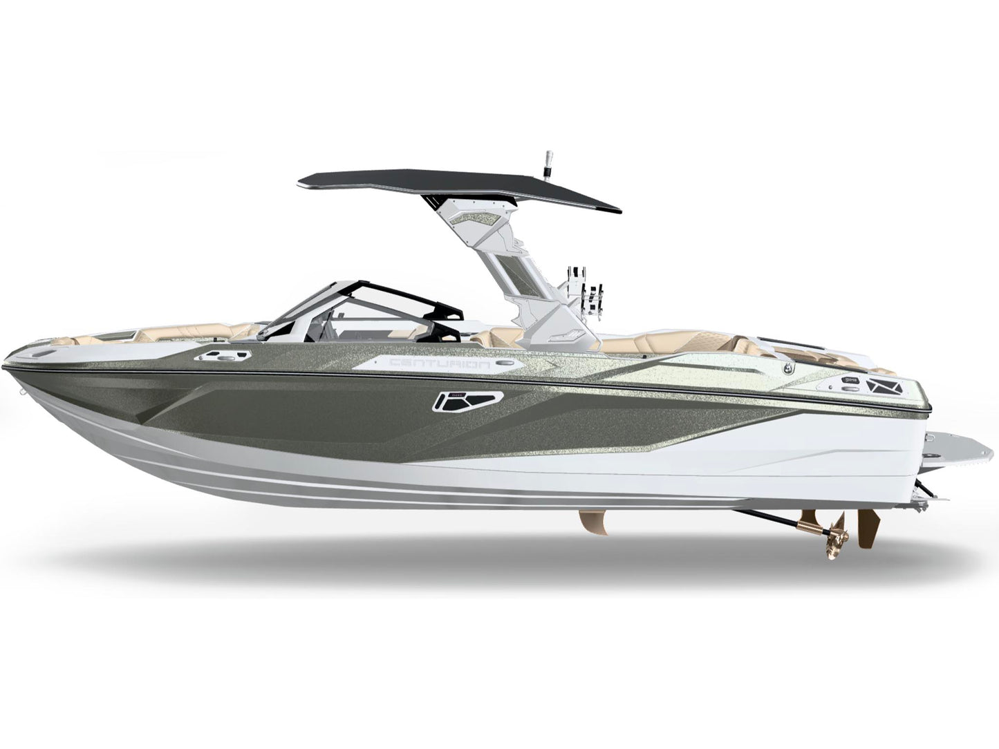 2027 Centurion RS265 - Olive / White / Canvas, side profile