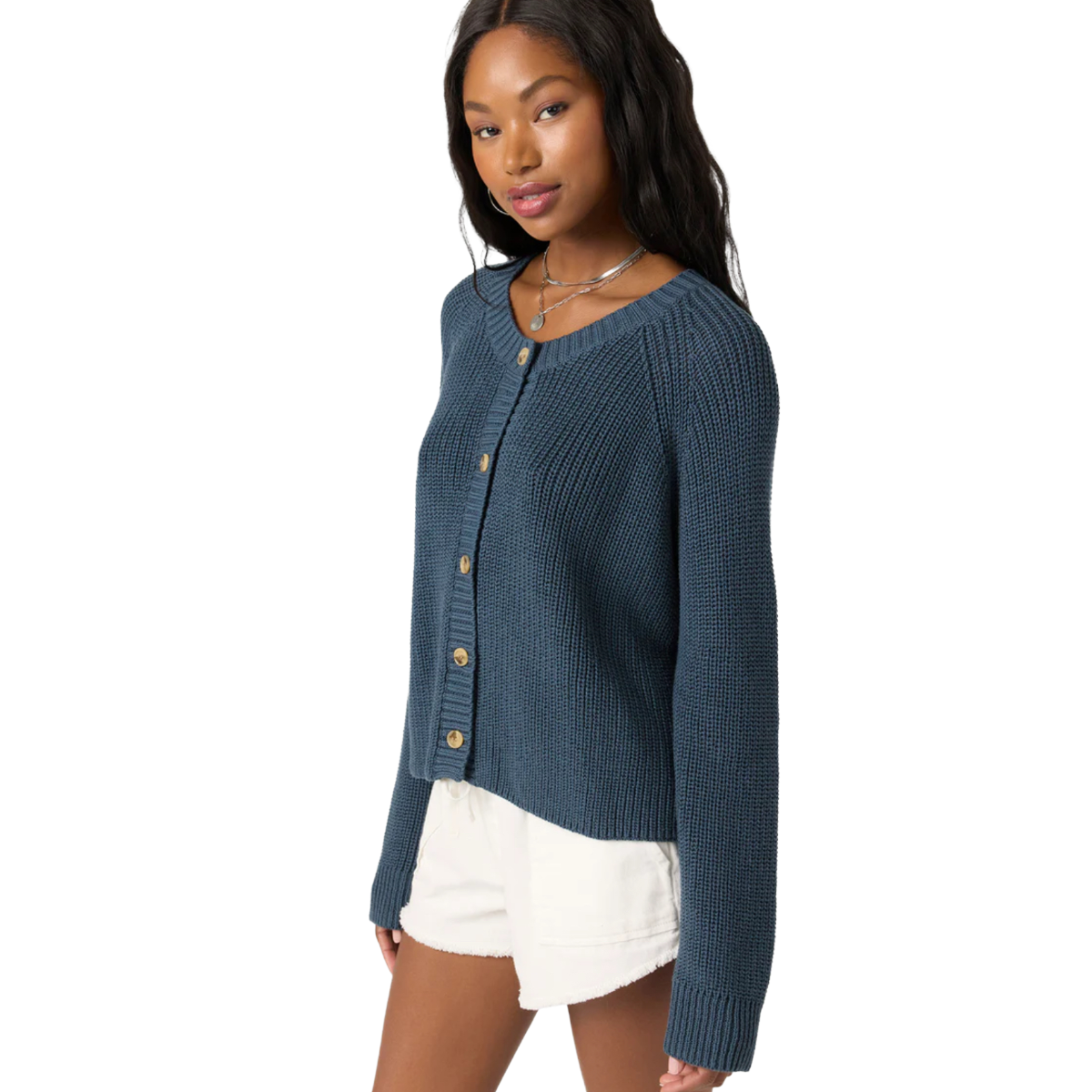 O'Neill Kerris Long Sleeve Cardigan Sweater in Slate