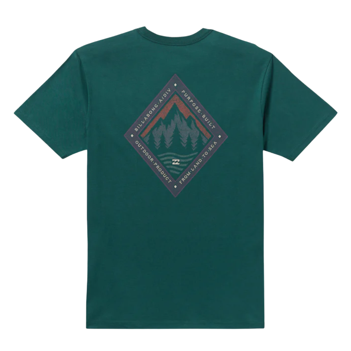 Billabong Rockies A/Div Short Sleeve Tee in Spruce Green