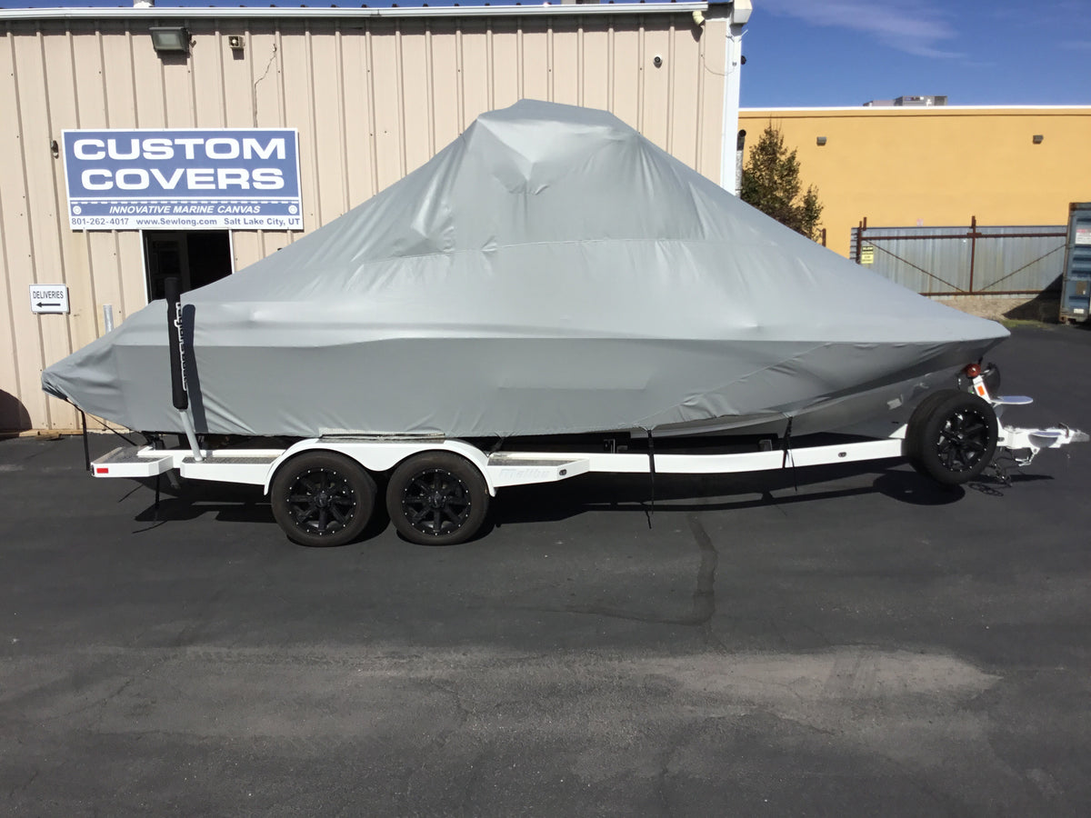 Malibu 23 LSV Wakesetter W/G5 Tower and Factory Bimini Double Up Storage Cover