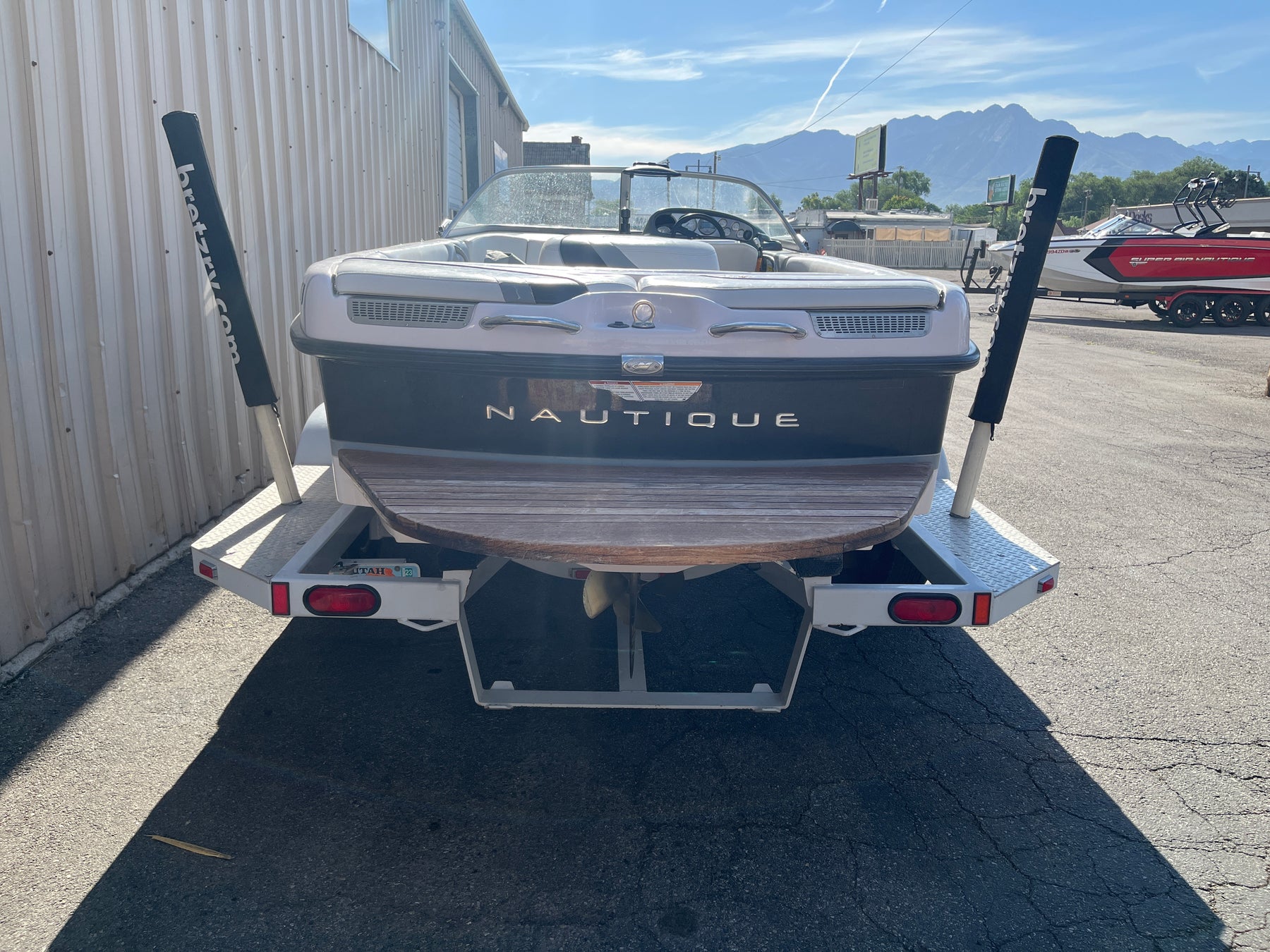 Nautique Ski 196 With Bimini Top Double Up Storage Cover