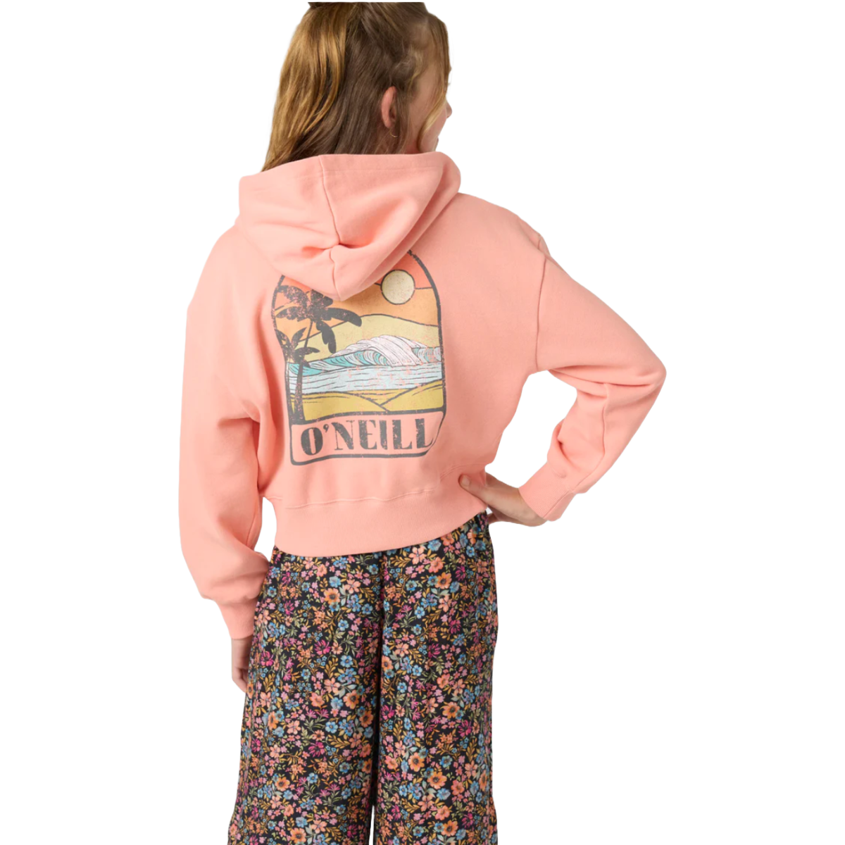 O'Neill Girls Darcie Zip Fleece in Coral Haze