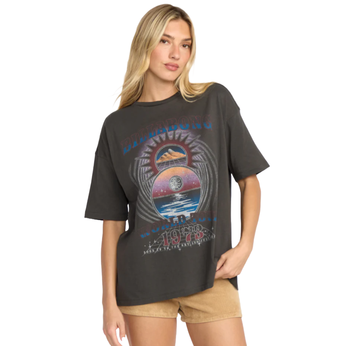Billabong Focus Tour Tee in Off Black