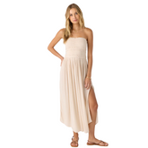 O'Neill Devyn Strapless Midi Dress in Tapioca