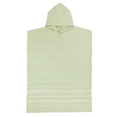 Sand Cloud Classic Stripe Hooded Poncho in Celadon Green