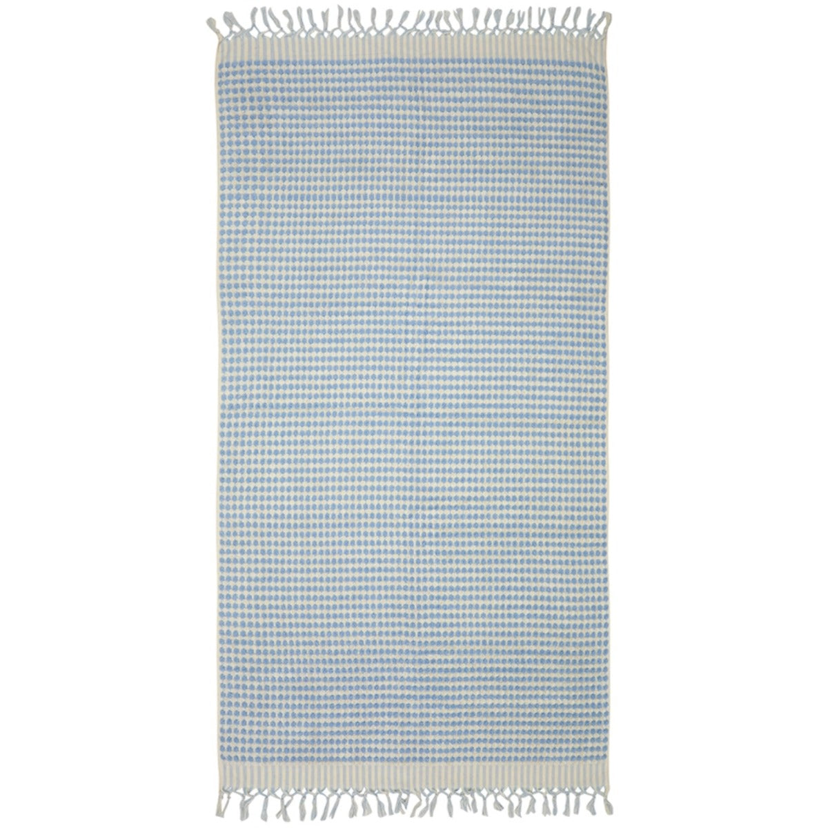Kikoya Pompom Bubble Handloom Turkish Towel in Baby Blue