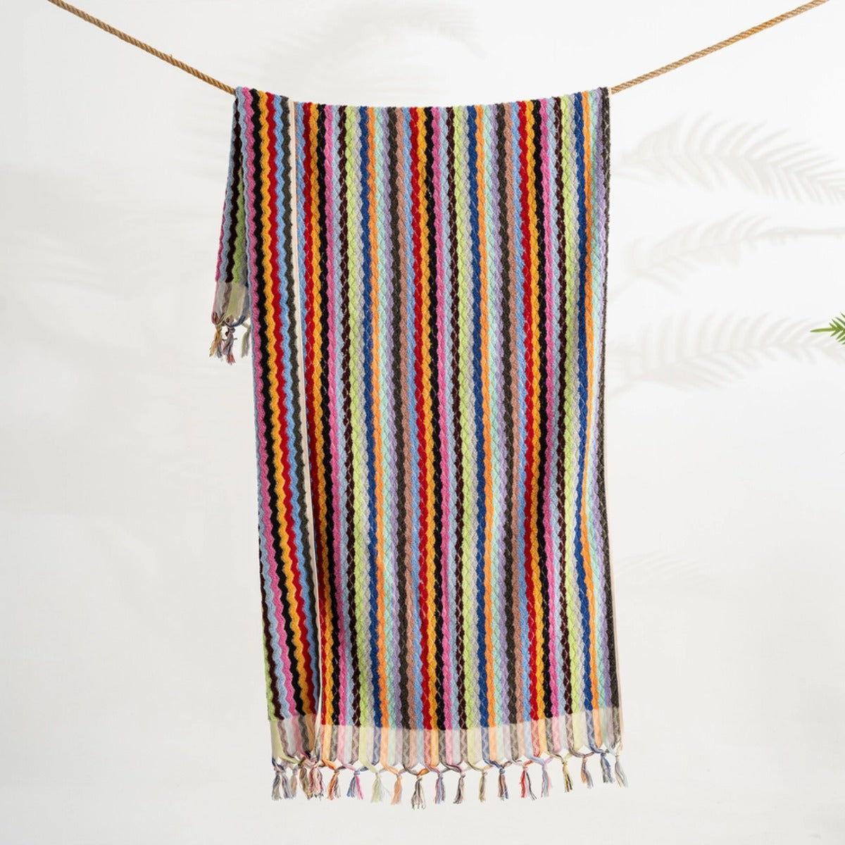 Kikoya Pompom Zigzag Handloom Turkish Towel