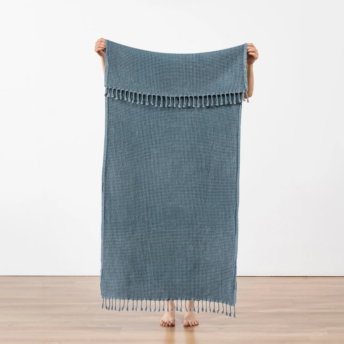 Kikoya Stonewashed Waffle Beach Turkish Towel
