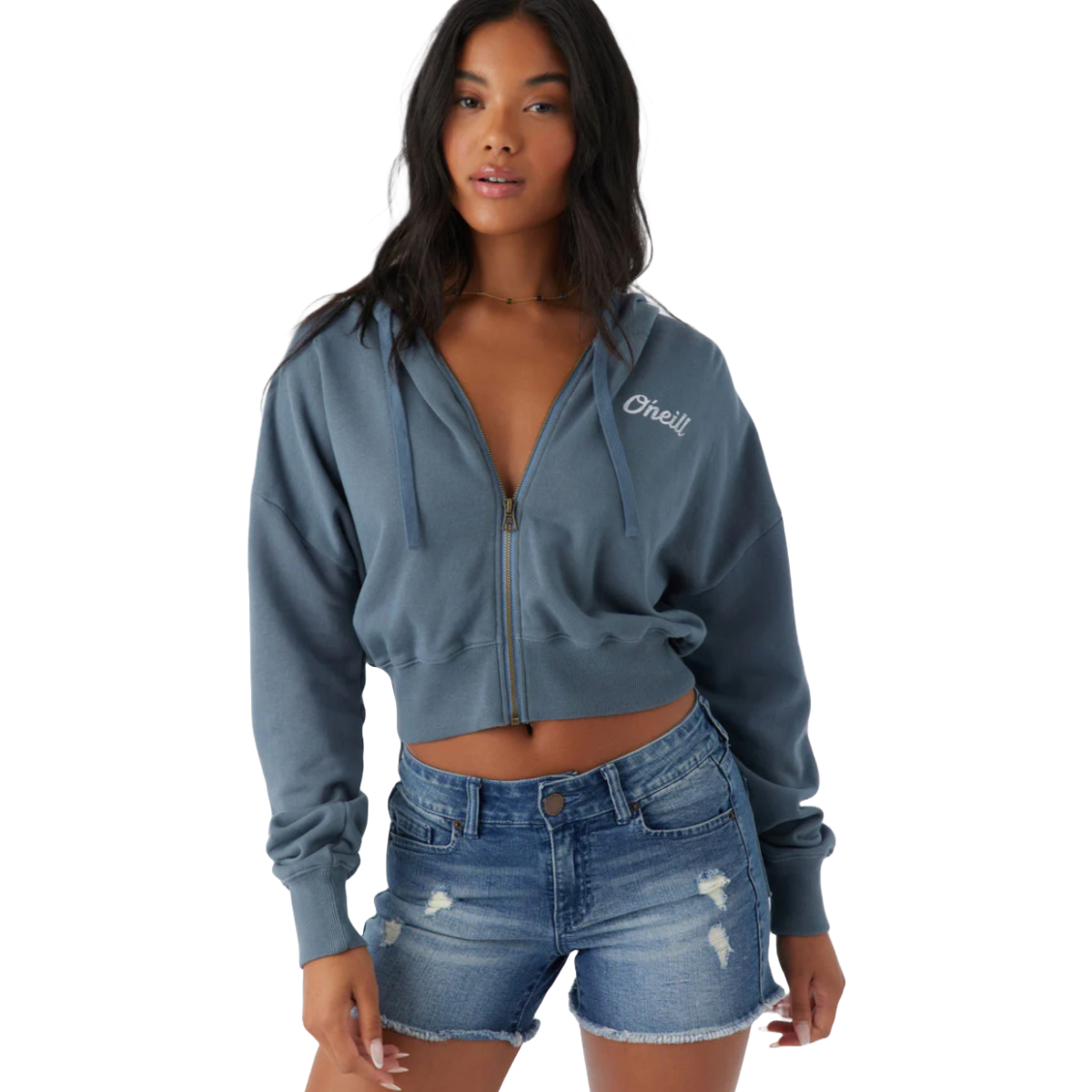O'Neill Darcie Zip Hoody in Washed Slate