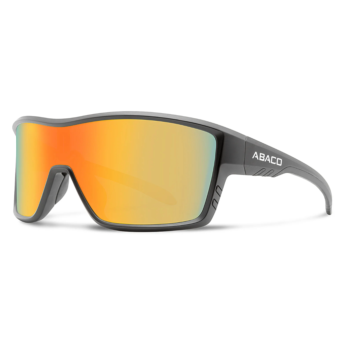 Abaco Drifter Sunglasses in Matte Black/Sunburst Mirror