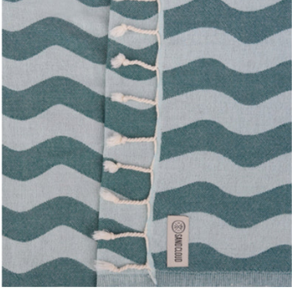 Sand Cloud Rumble Waves Towel in Teal