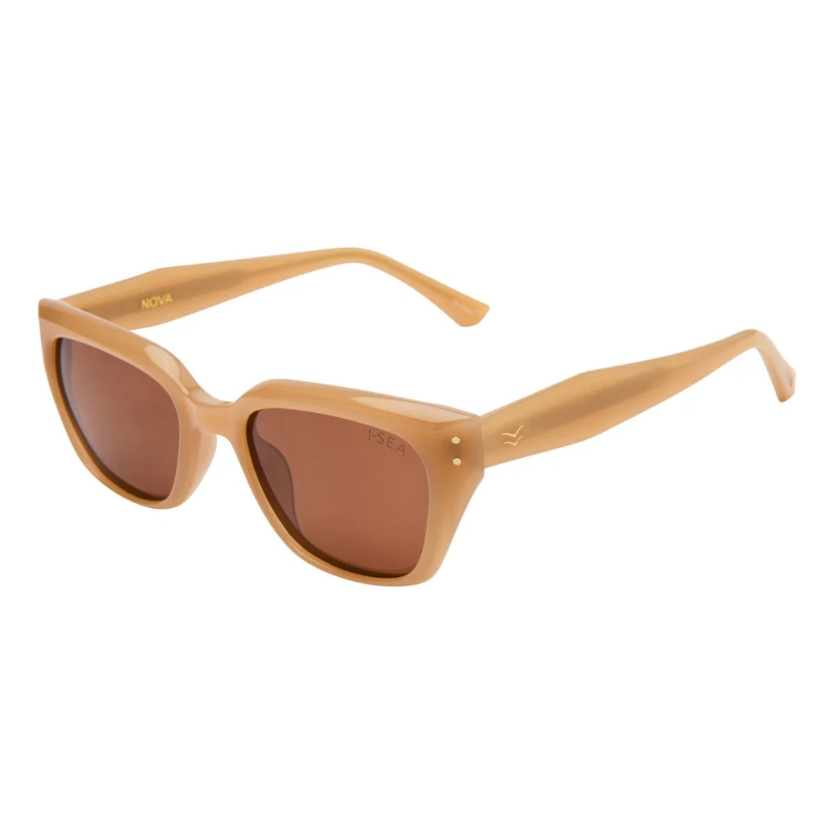 I-Sea NOVA Sunglasses in Vanilla/ Brown