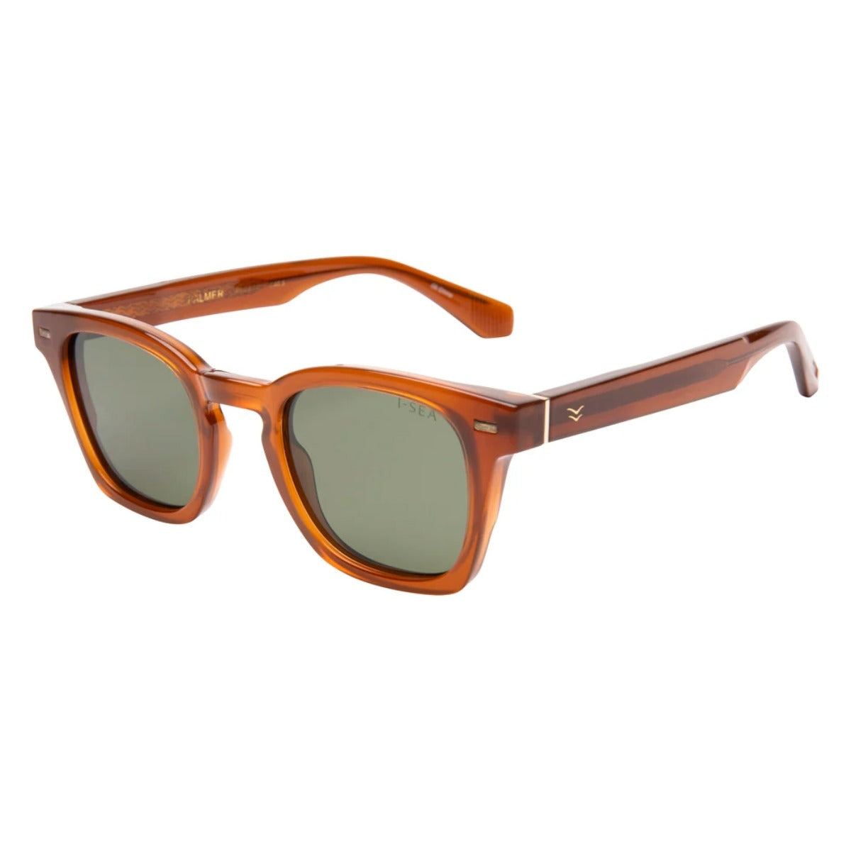I-Sea Palmer Sunglasses in Orange/ Green