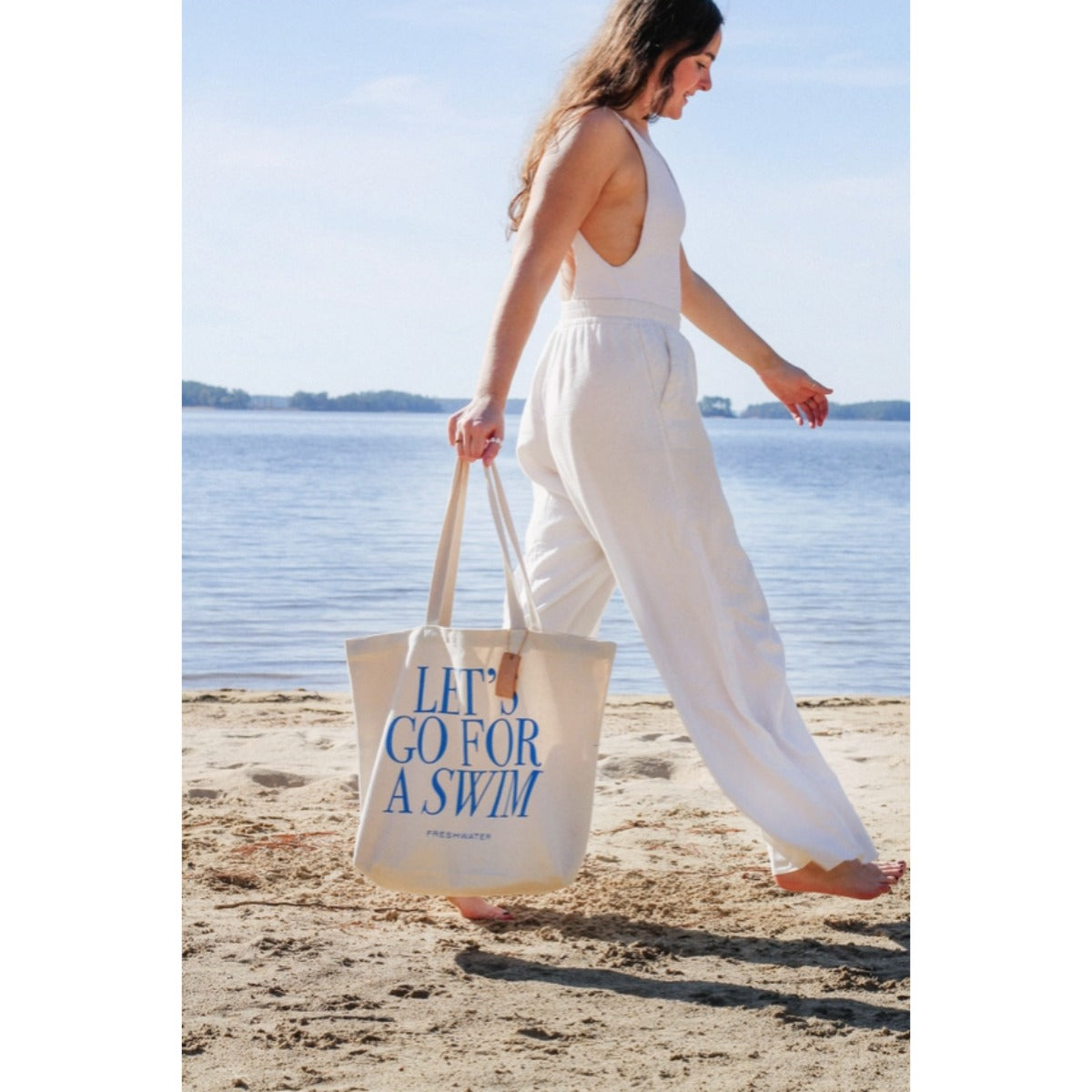 Freshwater Goods Let's Go For a Swim Tote
