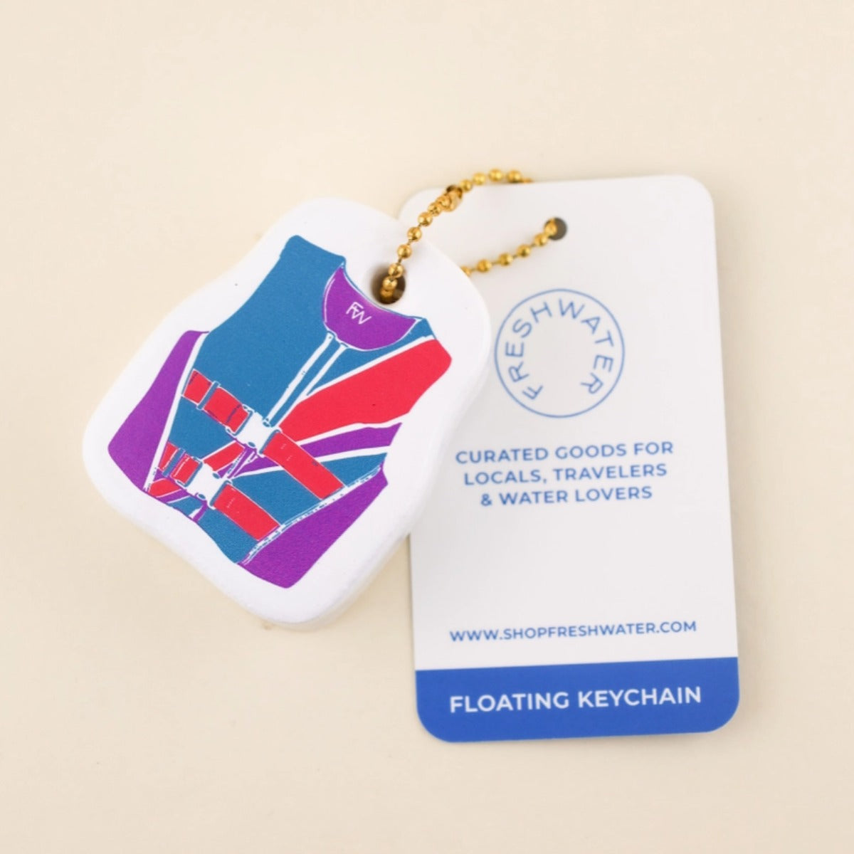Freshwater Curated '90s Lifejacket Floating Keychain