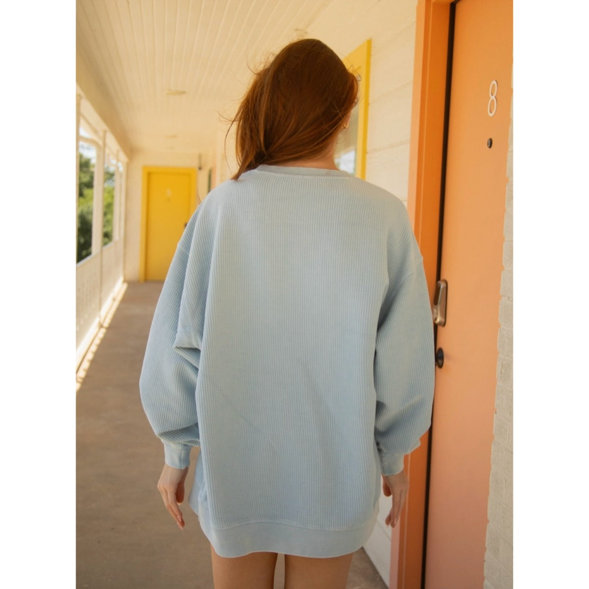 Charlie Southern Lake Day Cord Sweater in Blue