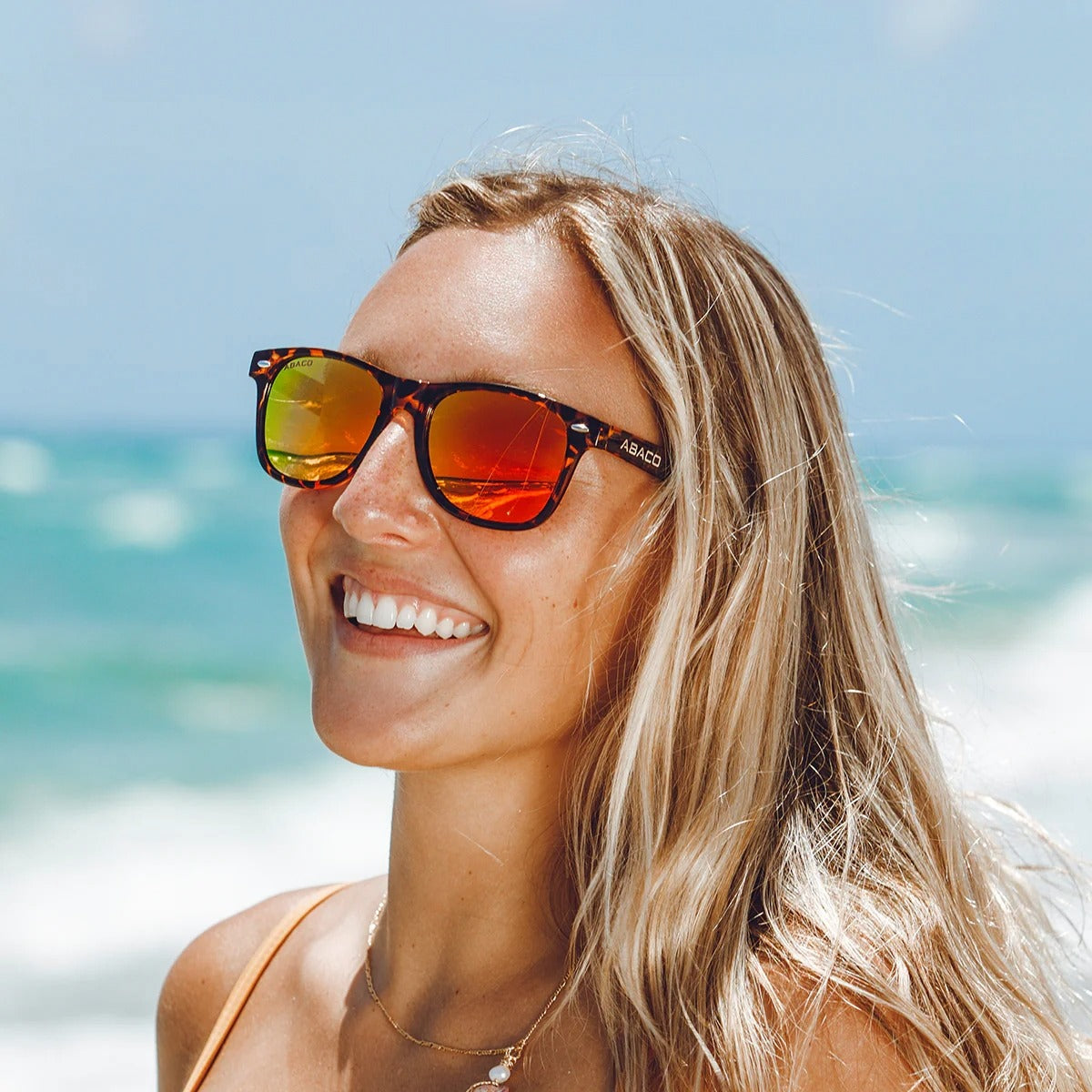 Abaco Waikiki Sunglasses in Tortoise/Ocean Mirror