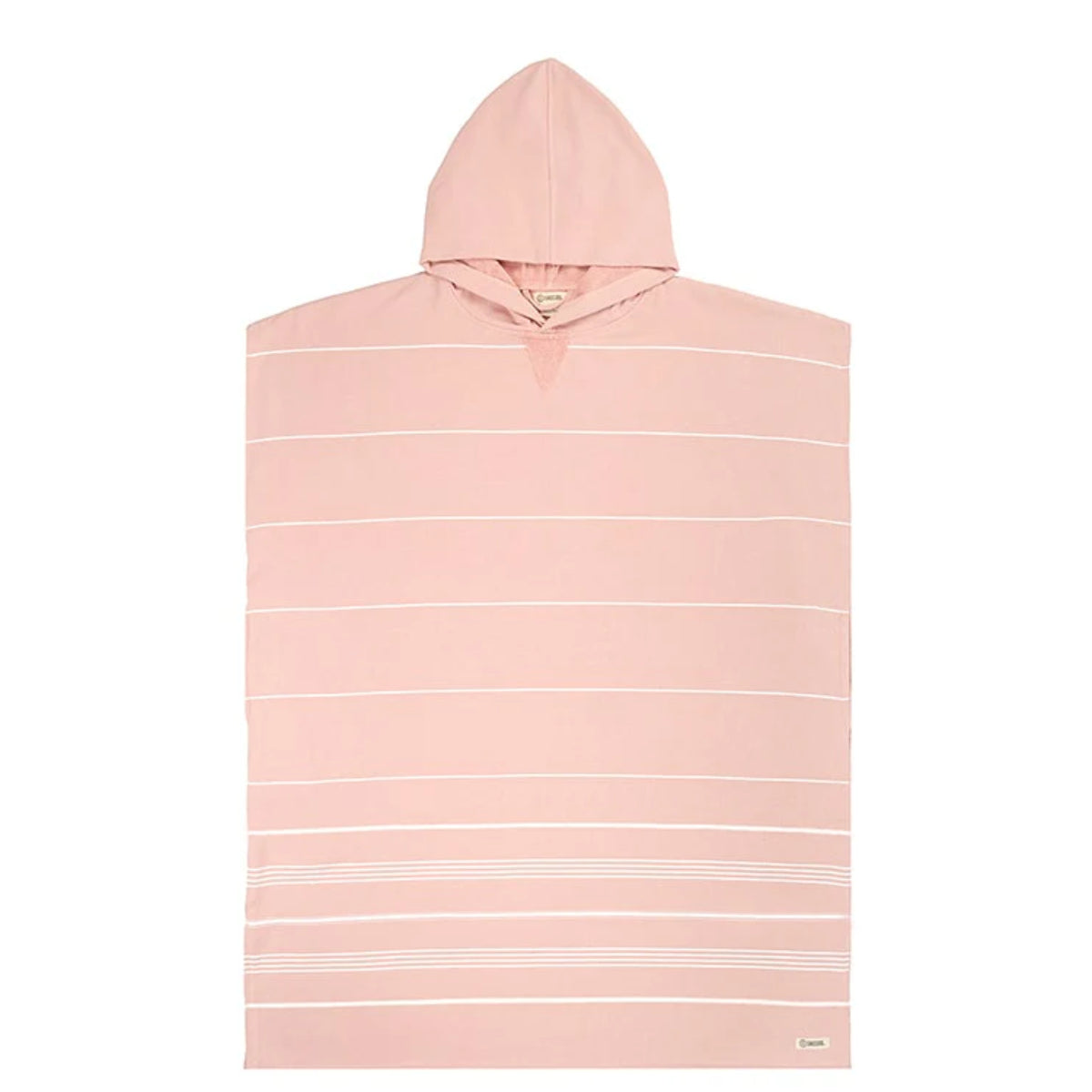 Sand Cloud Classic Stripe Hooded Poncho in Misty Rose