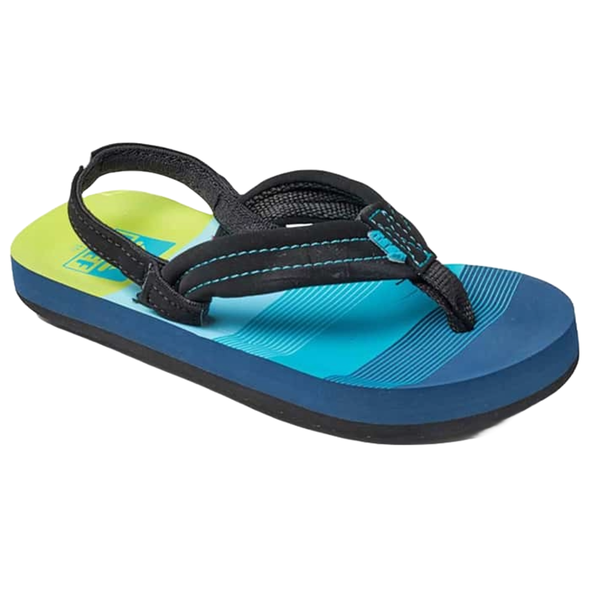 Reef Little Ahi in Aqua Green Stripe