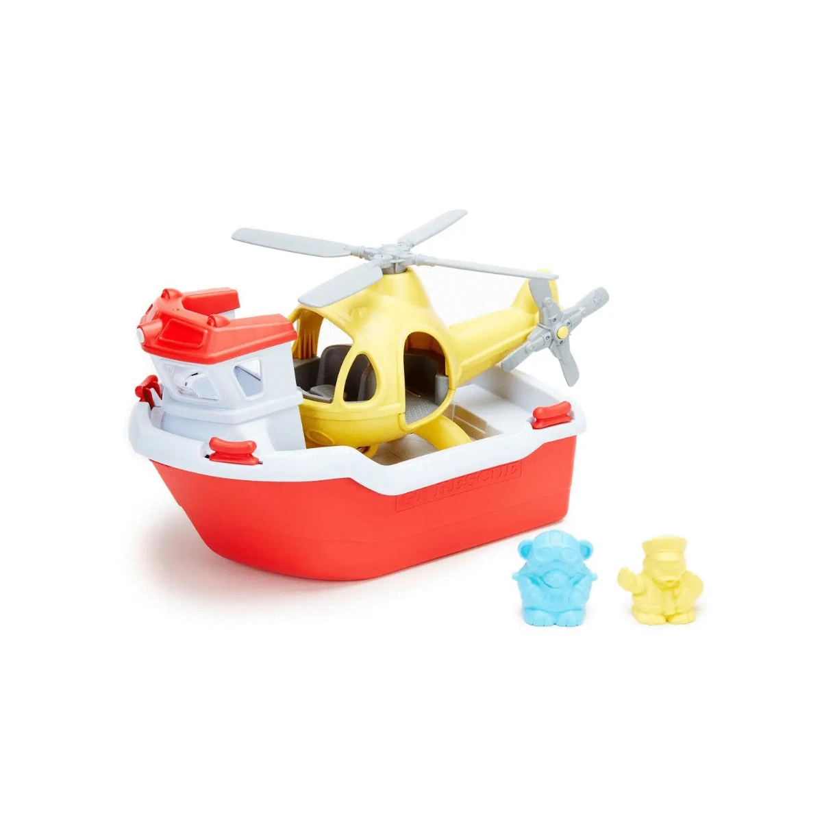 Green Toys Rescue Boat & Helicopter