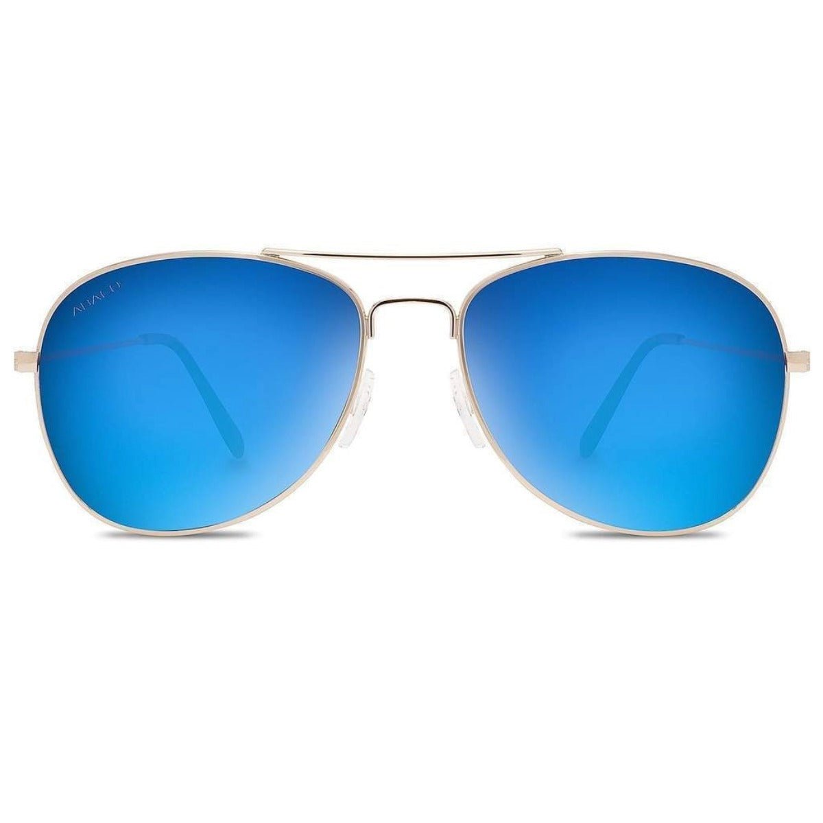 Abaco Avery Sunglasses in Gold/Deep Blue - BoardCo