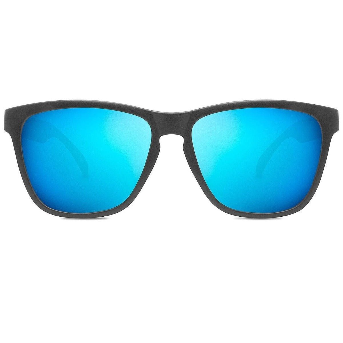 Abaco Kai Junior Sunglasses in Matte Black/Blue Deep Blue Mirror - BoardCo