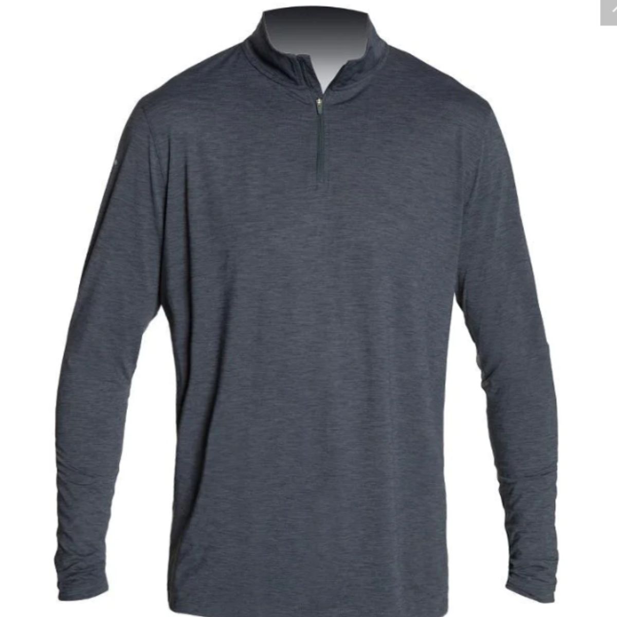 ANETIK BoardCo Low Pro Long Sleeve Quarter Zip in Charcoal Heather - BoardCo