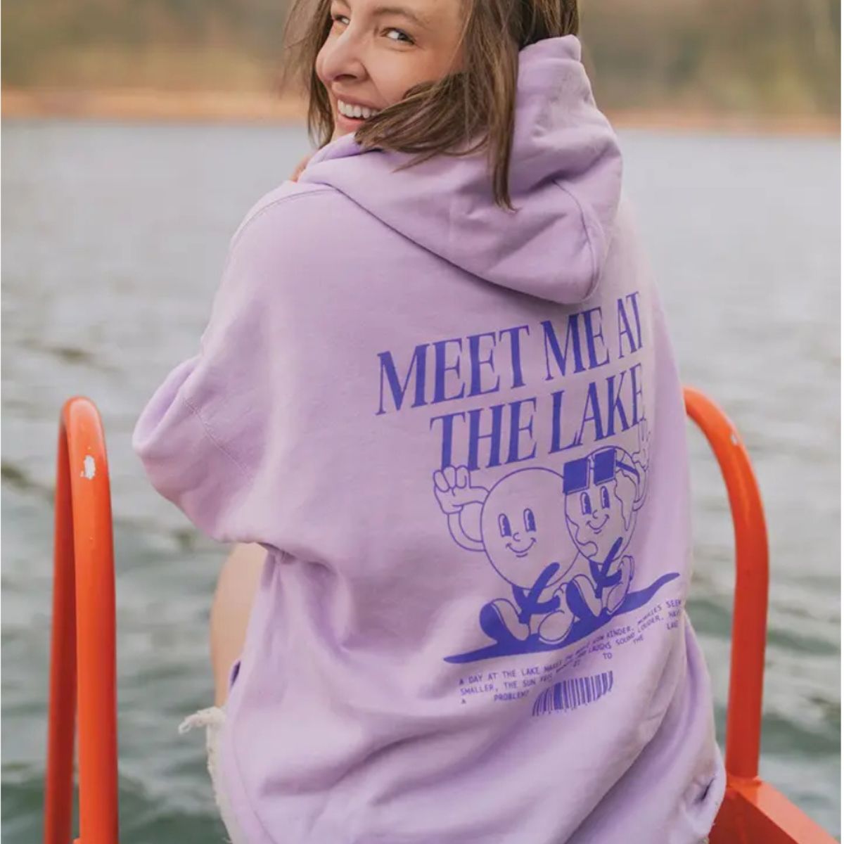 Charlie Southern Meet Me At the Lake Hoodie in Lilac