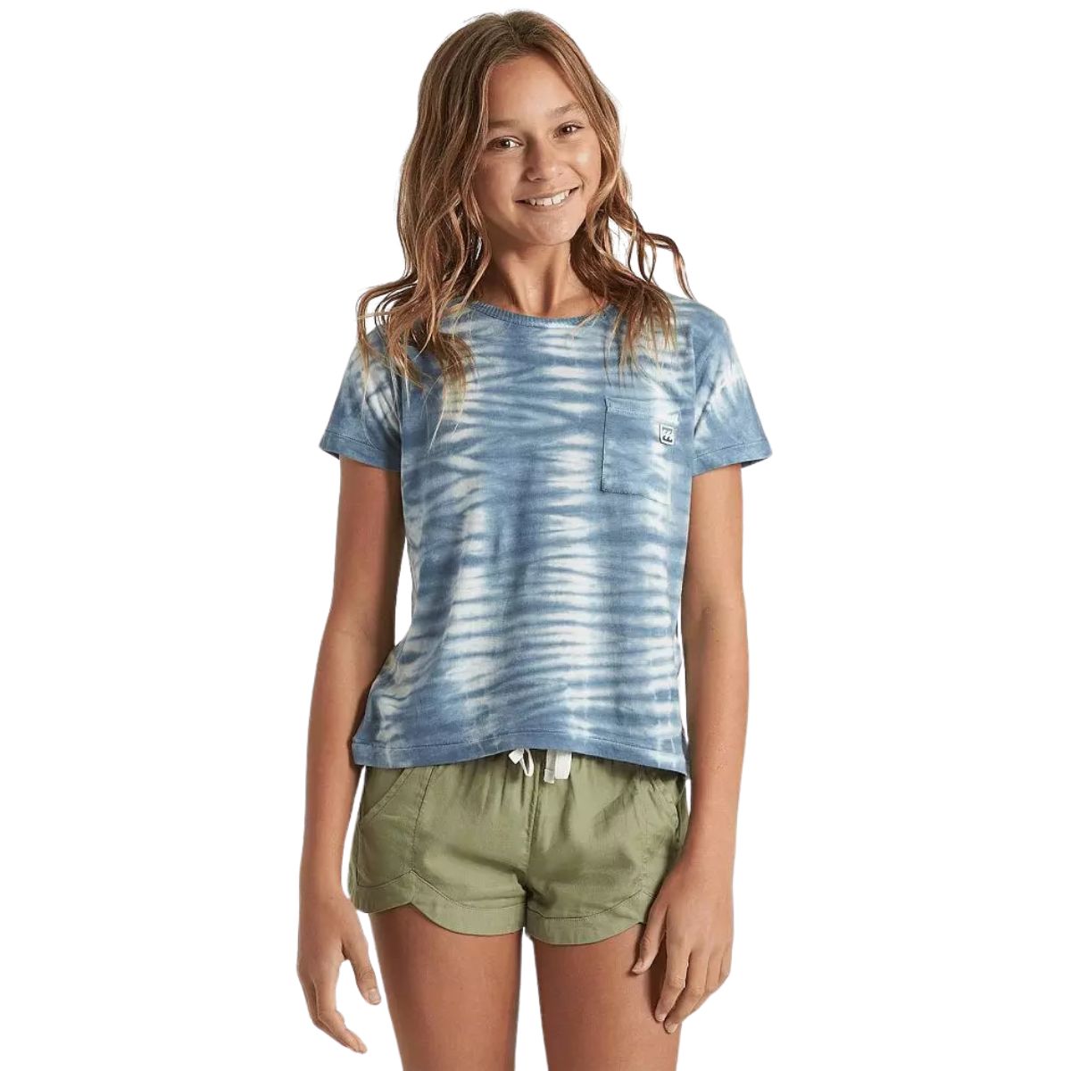 Billabong Soul Babe Mini Girls Tee in Surf Blue