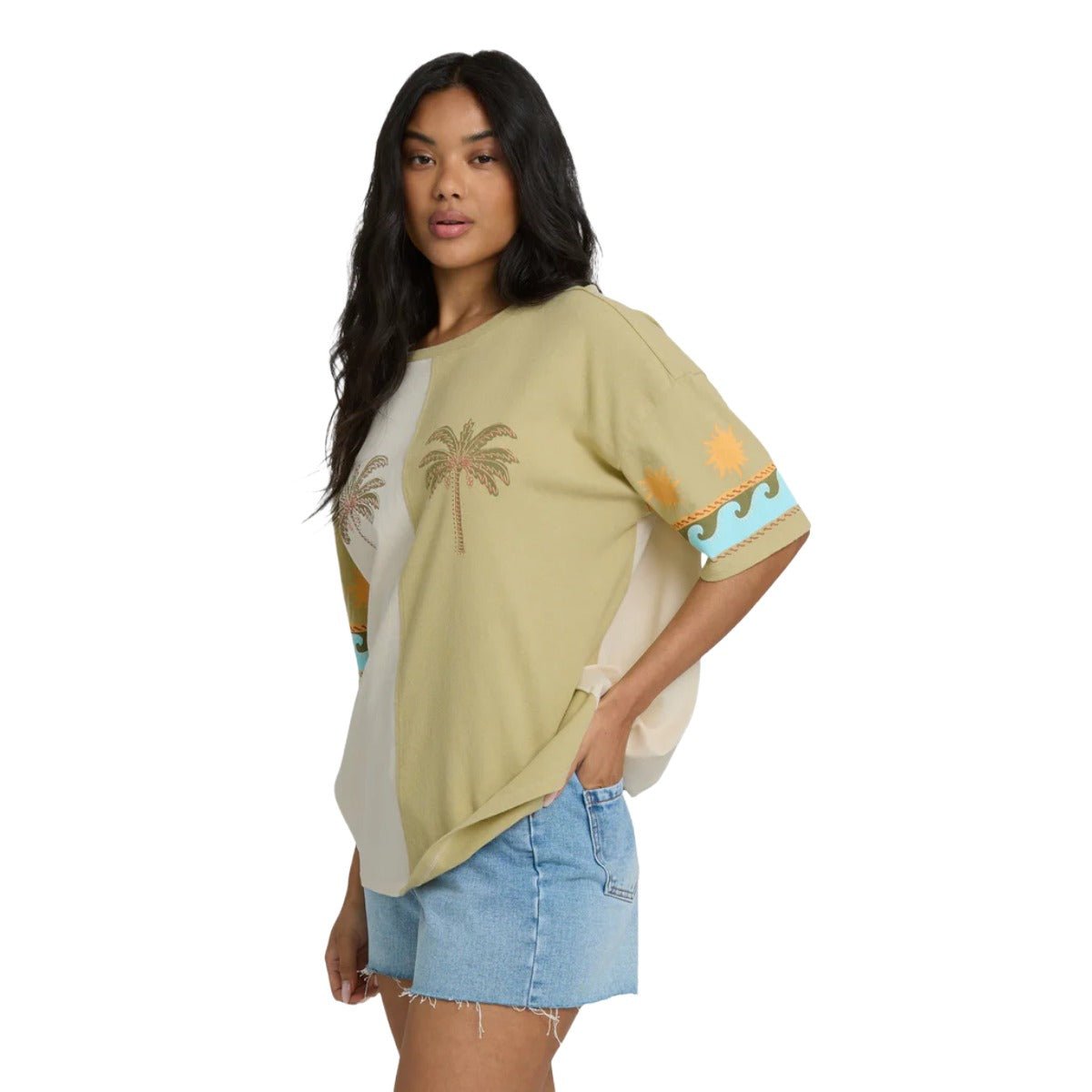 Billabong Split Palm Short Sleeve Tee in White Cap - BoardCo