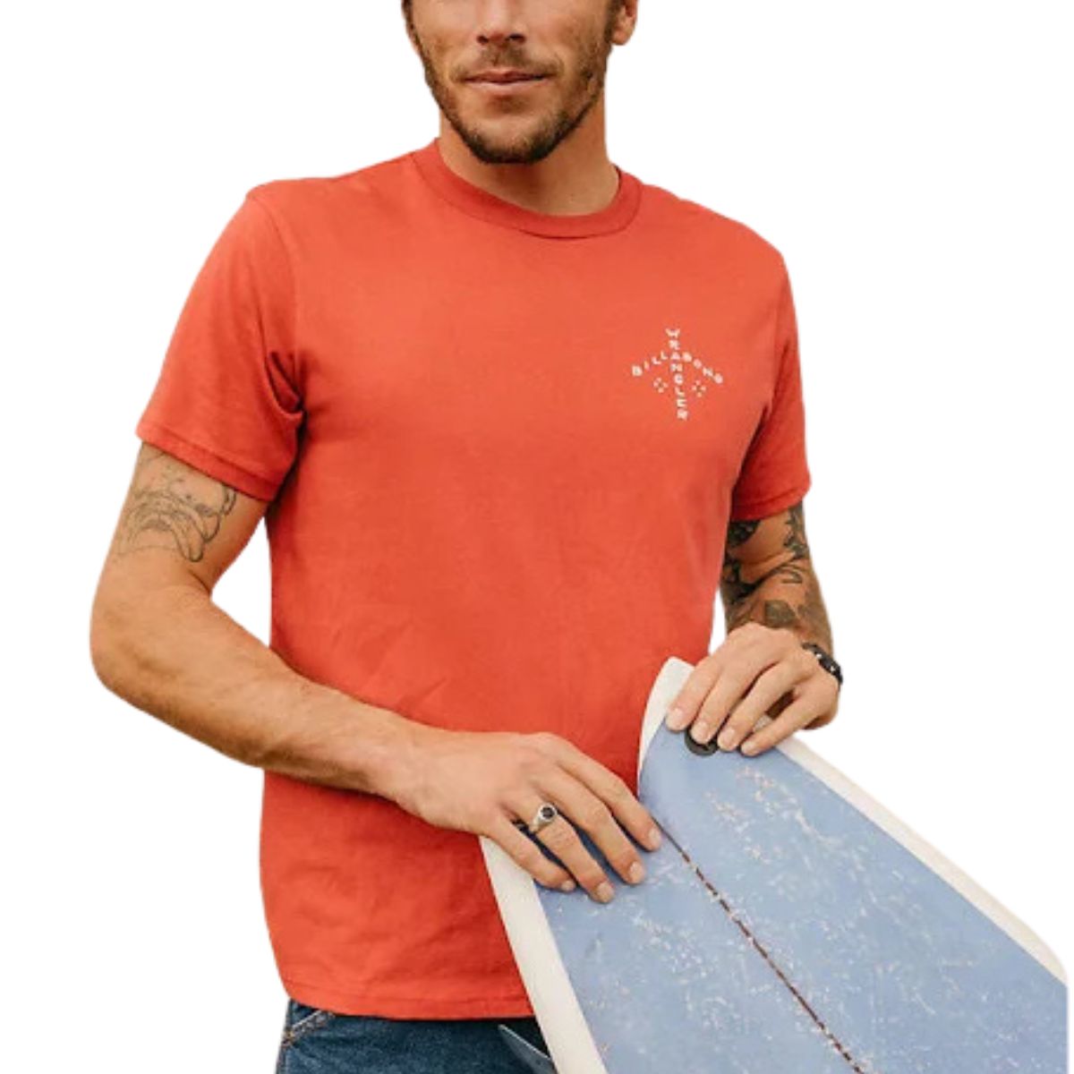 Billabong Trading Post Men's Tee in Washed Red