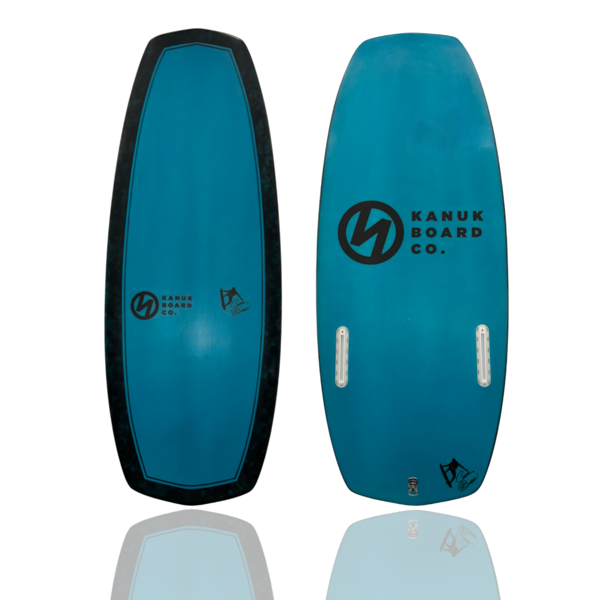 Kanuk Burnsy Pro Wakesurf Board in Ice Blue/Black