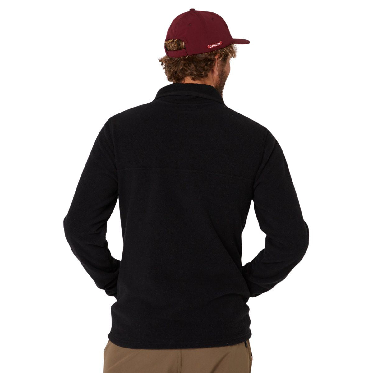 Follow Polar Crew Fleece in Black - BoardCo