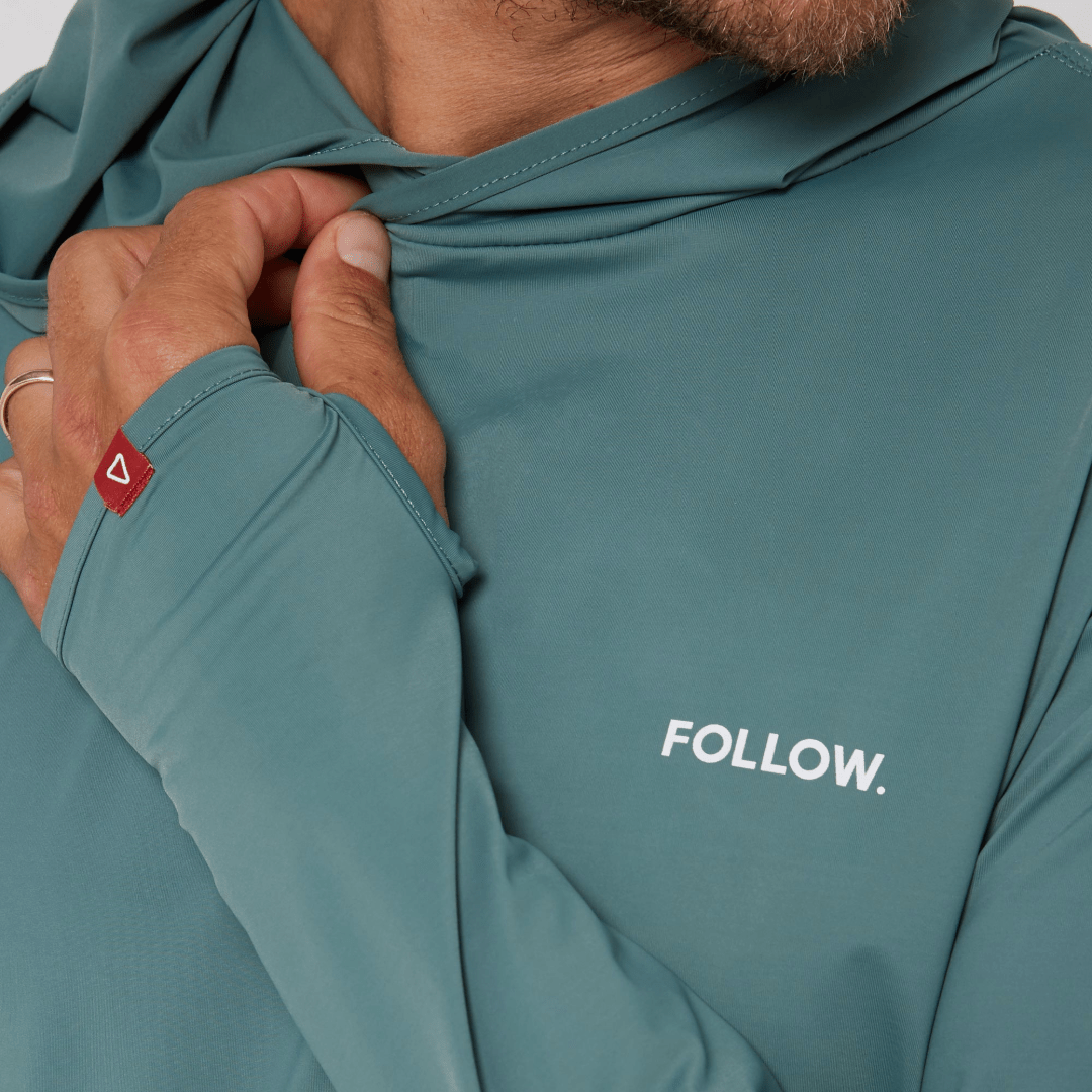 Follow Water Hood Long Sleeve in Olive - BoardCo