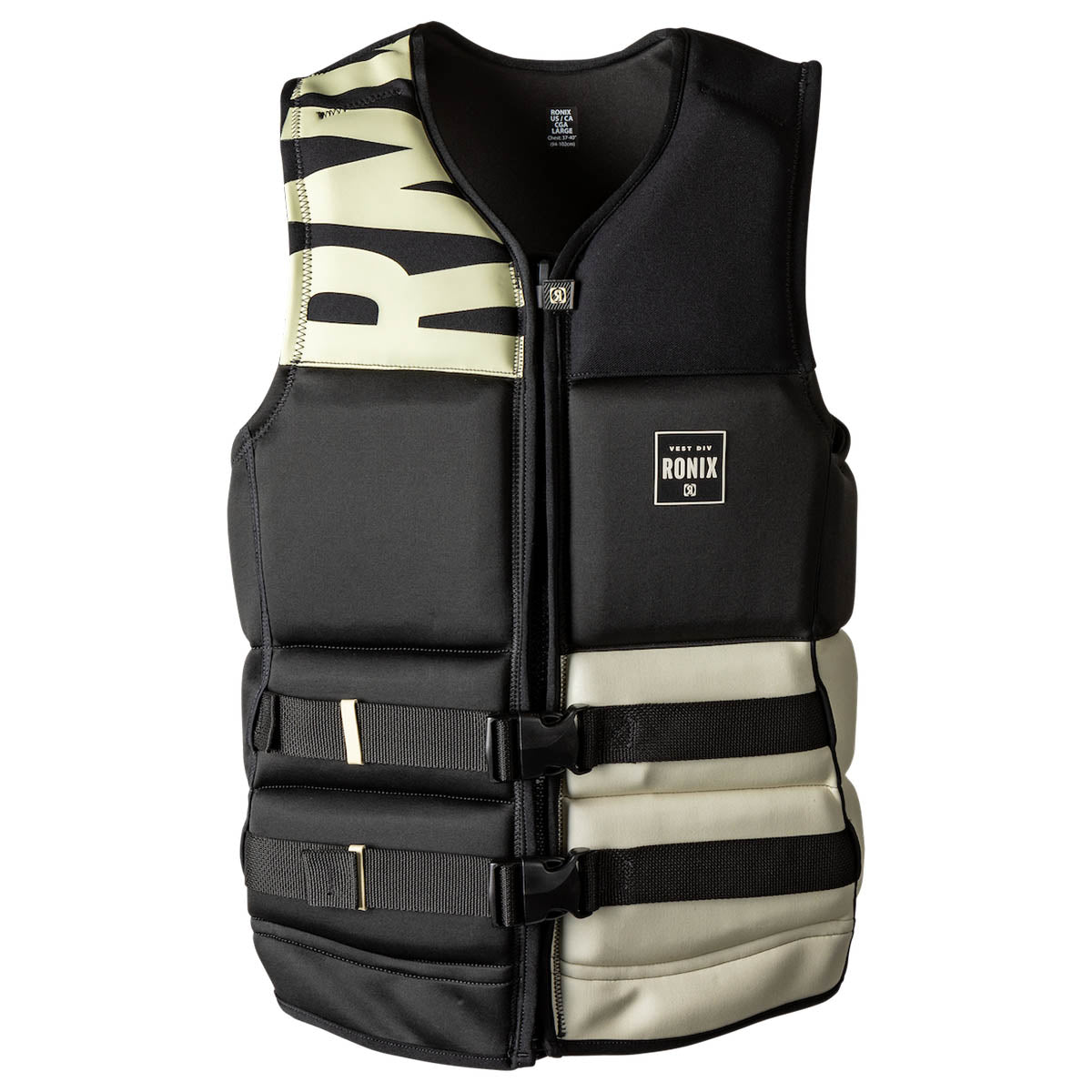 Ronix High Life Capella 3.0 CGA Life Jacket in Black / Sand