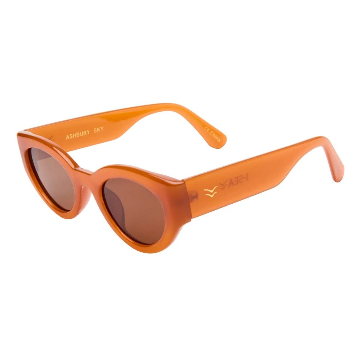 I - Sea Ashbury Sky Sunglasses in Apricot/Brown - BoardCo