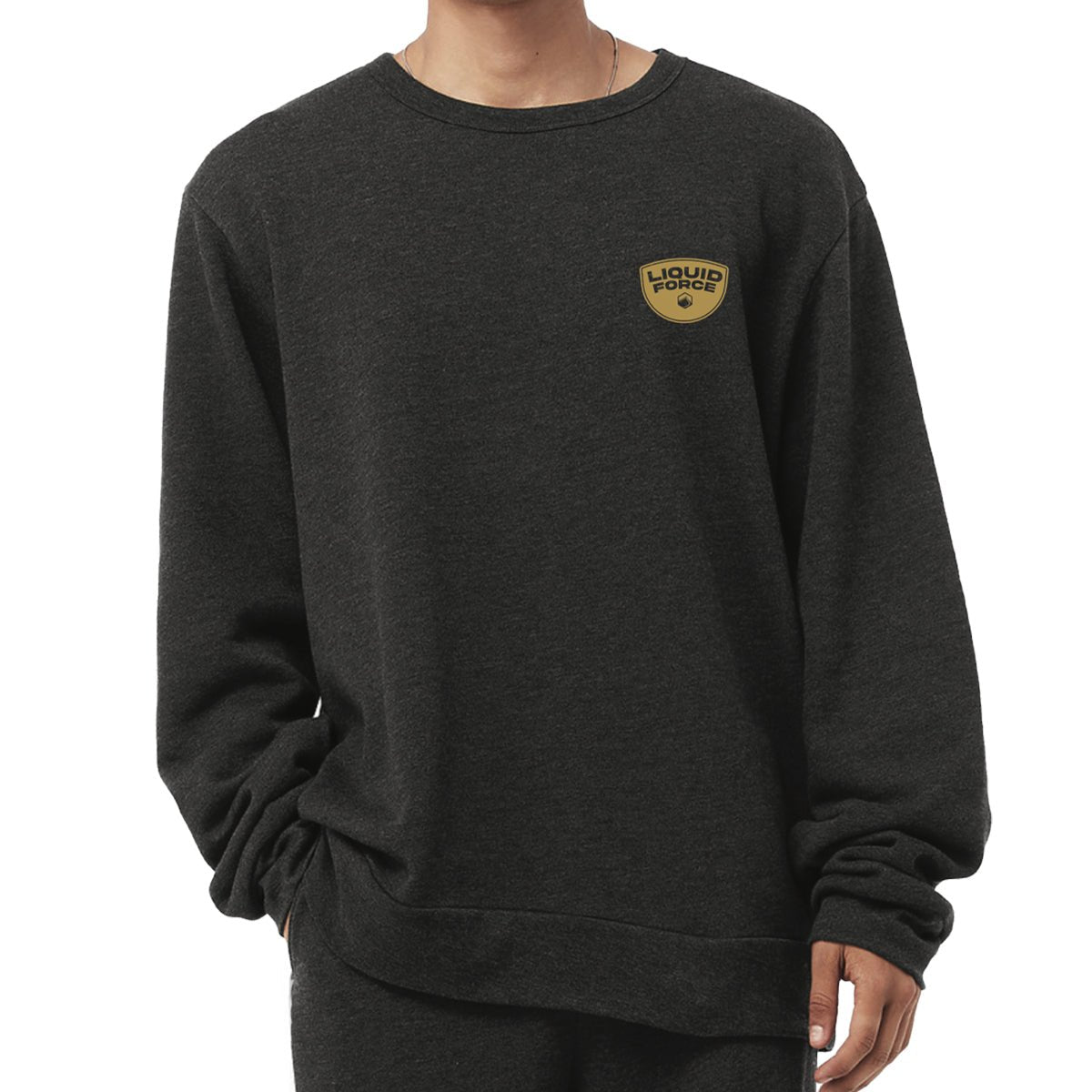 Liquid Force Lounge Crew Sweatshirt in Grey Heather - BoardCo