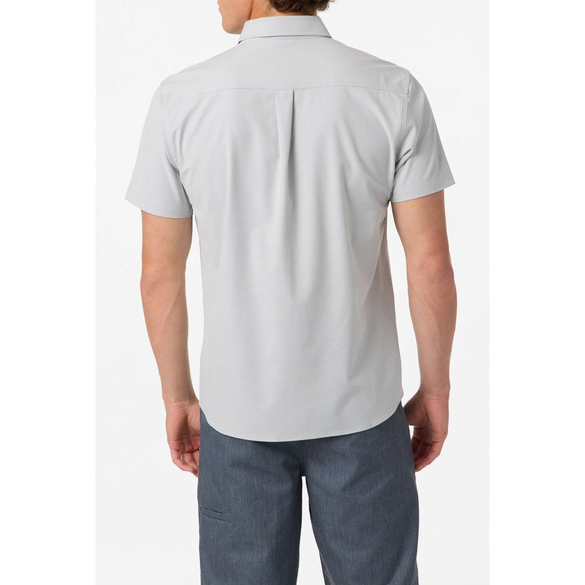 O'Neill Light Check Standard Short Sleeve Woven Shirt in High Rise - BoardCo