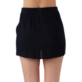 O'Neill Saltwater Solids Hanalei Mini Skirt Cover-Up in Black - BoardCo