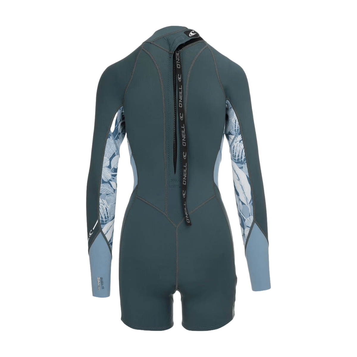 O'Neill Women's Bahia 2/1MM Back Zip L/S Spring Wetsuit in Shade/Palm/Denim - BoardCo
