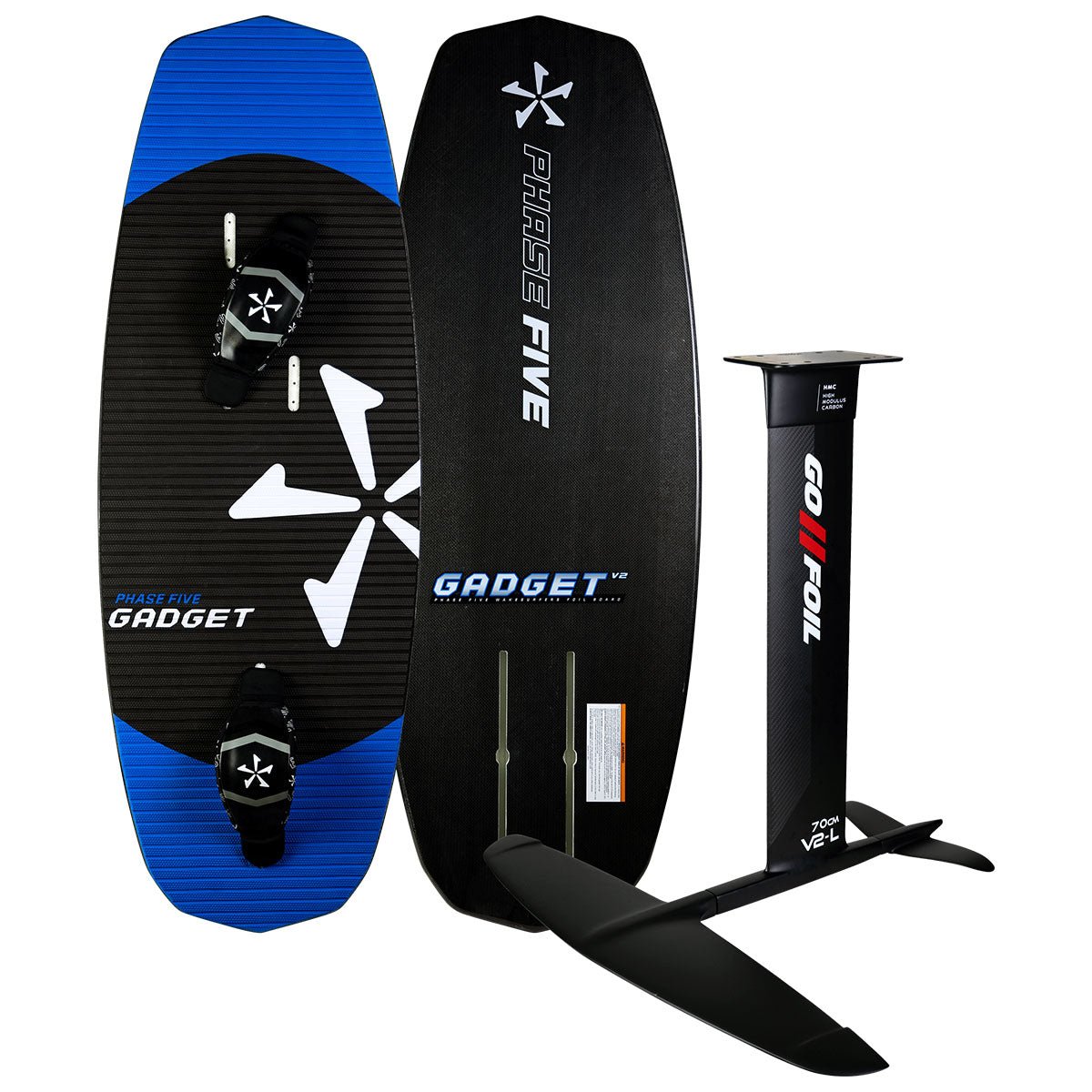 Phase 5 Gadget + Go Foil RSX Flip Wake Foil Package - Pure