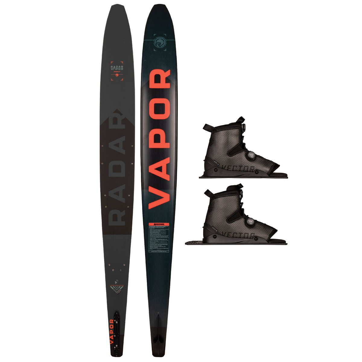 Radar Graphite Vapor w/ Carbitex Vector BOA Dbl Boot Water Ski Package 2025 - BoardCo
