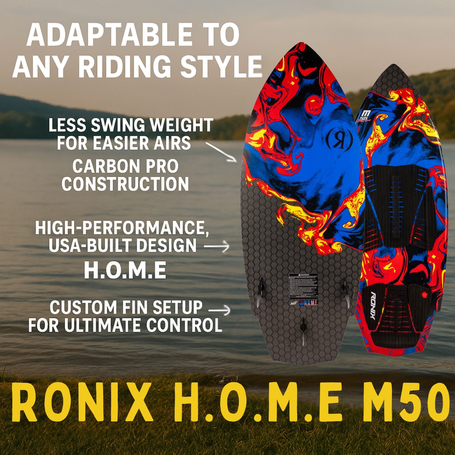 Ronix H.O.M.E. Carbon Pro M50 Wakesurf Board 2025 - BoardCo
