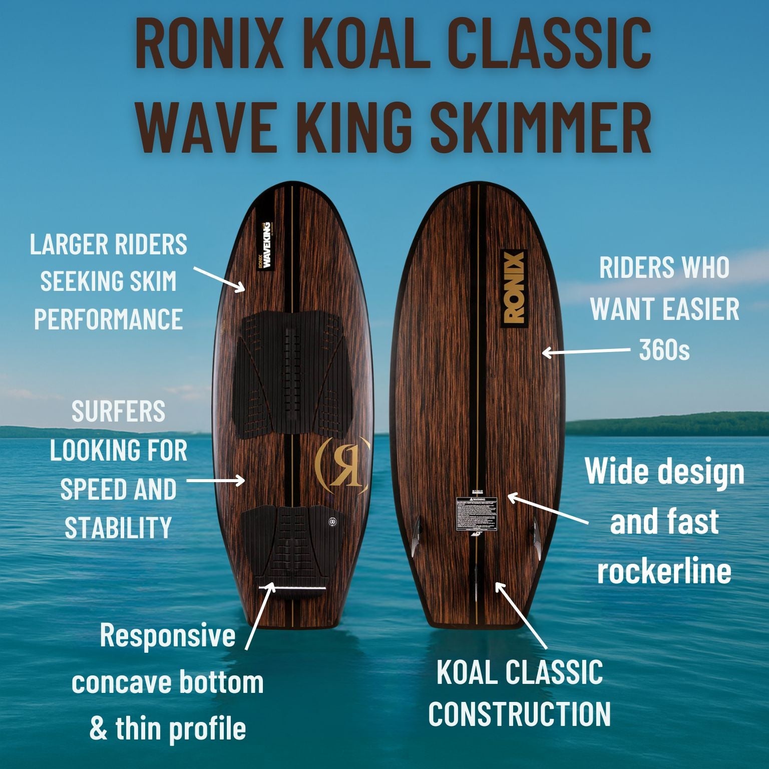 Ronix Koal Classic Wave King XL Skimmer Wakesurf Board 2025 - BoardCo