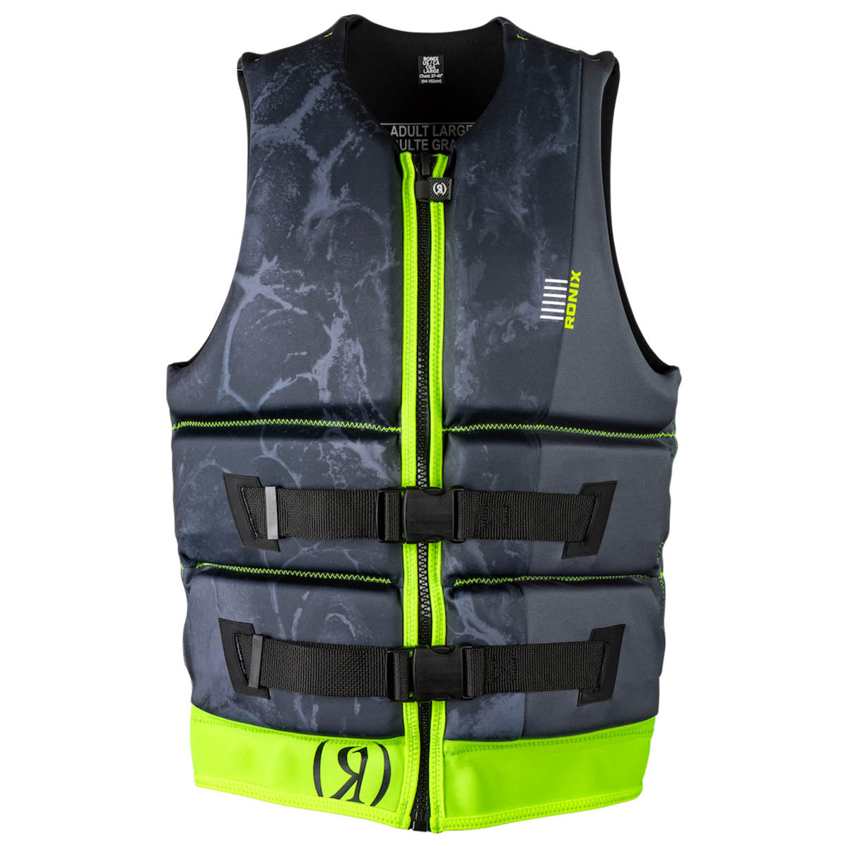 Ronix Dyno Yes CGA Life Jacket in Black / Lime
