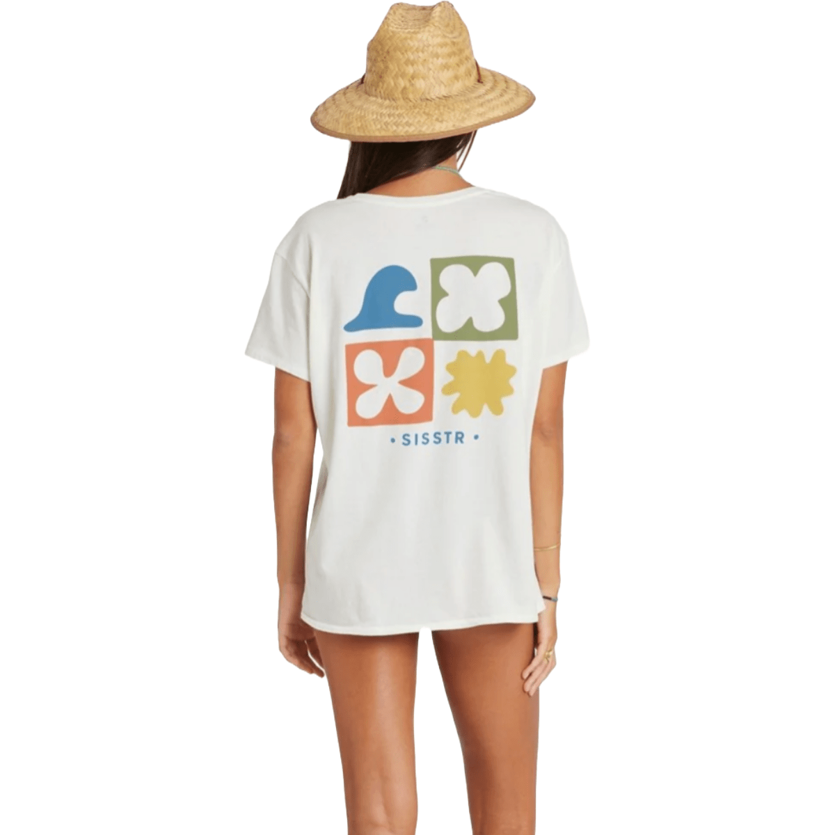 Sisstr Lou Boyfriend Short Sleeve Tee in Vintage White - BoardCo